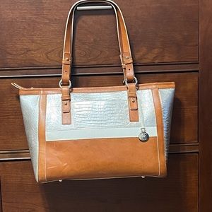 Brahmin handbag Multicolor Silver and Brown